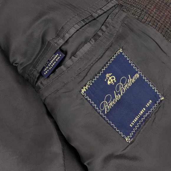 Brooks Brothers Wool Cashmere Plaid Italy Size 45R - Picture 7 of 8